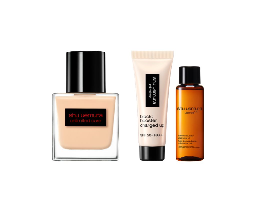 unlimited care tsuya serum foundation set